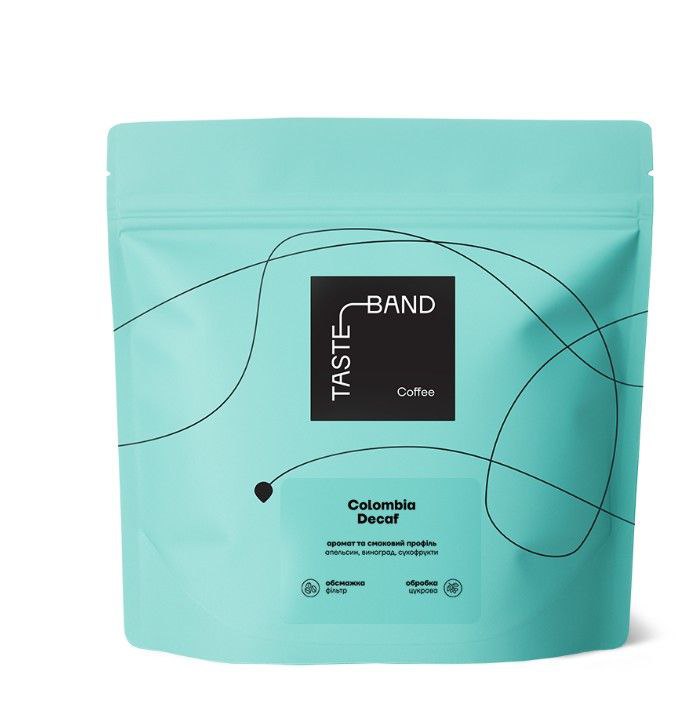 Кава зерно Арабіка Колумбія Decaf CO2 250г